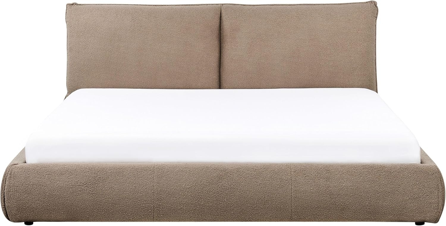 Wasserbett Bouclé VINAY 180 x 200 cm Braun Bild 1