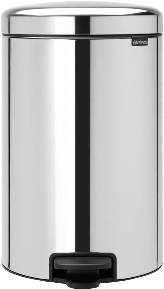 Brabantia Newicon Treteimer, Mülleimer, Abfalleimer, Brilliant Steel, 20 L, 113987 Bild 1