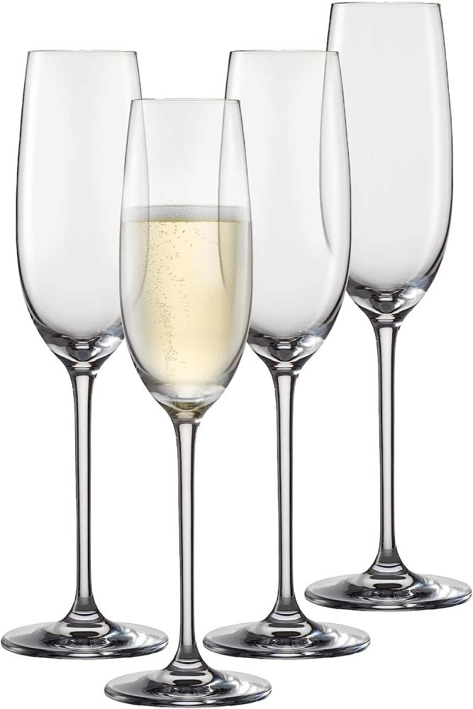 Schott Zwiesel Sektglas 4er Set Vinos, mit Moussierpunkt, Champagnerglas, Glas, 238 ml, 130010 Bild 1