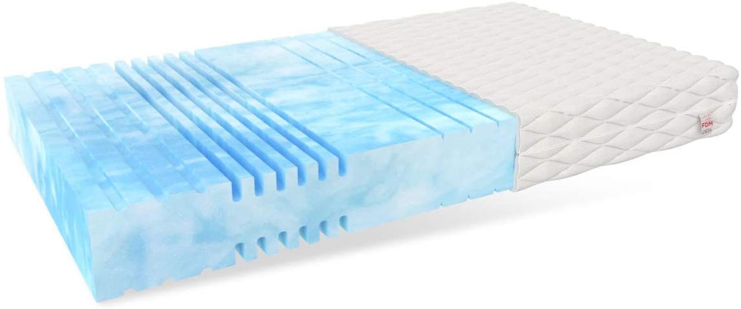 FDM SKY Schaumstoffmatratze 160x200 cm 7-Zonen Komfortschaum Matratze Härtegrad H3 16 cm Höhe Profilierter Schaum Bio Foam Polyester Bezug Antiallergisch mit Reißverschluss Bild 1