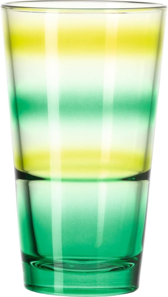 Leonardo Trinkglas EVENT, Wasserglas, Becher, Glas, Grün gestreift, 240 ml, 012283 Bild 1