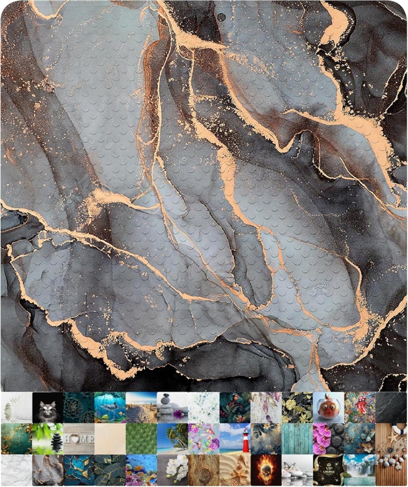 Sanilo Duschmatte mit Motiv, viele schöne Badematten zur Auswahl, rutschfeste & sichere Badematte, hochwertig, Kunststoff PVC, quadratisch, 230 extra starke Saugnäpfe, 53 x 53 cm, waschbar Bild 1