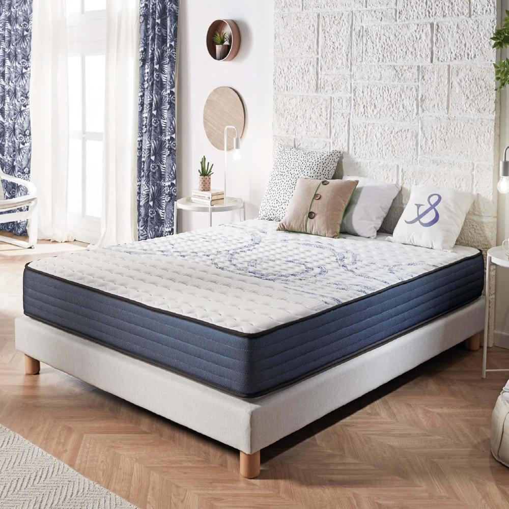 Naturalex® | Perfectsleep | Federkernmatratze 140x190 | Höhe 24 cm | Viskoelastisch HR | Taschenfederkern | Ausgezeichnete Anpassungsfähigkeit - Komfortabel - Optimale Belüftung | Blue Latex Bild 1