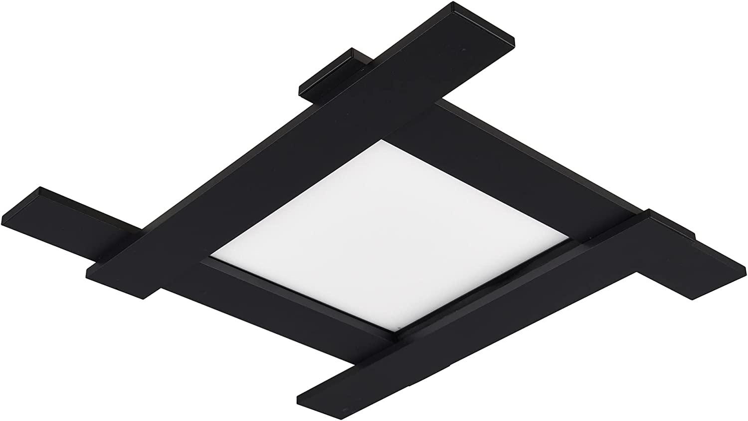 Flache LED Deckenleuchte BELFAST Schwarz - indirekte Deckenbeleuchtung Bild 1