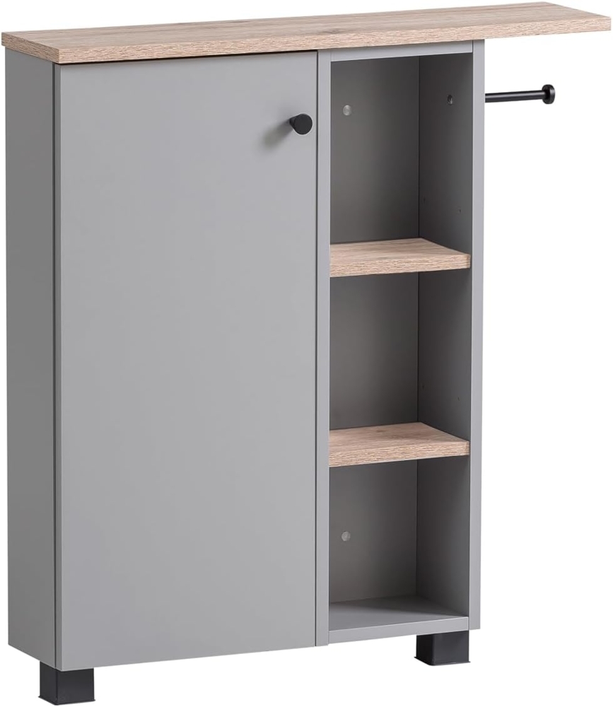 Schildmeyer Balto Nischenschrank 157452, Platingrau/Wildeiche Dekor, 70,7 x 17,0 x 76,8 cm Bild 1