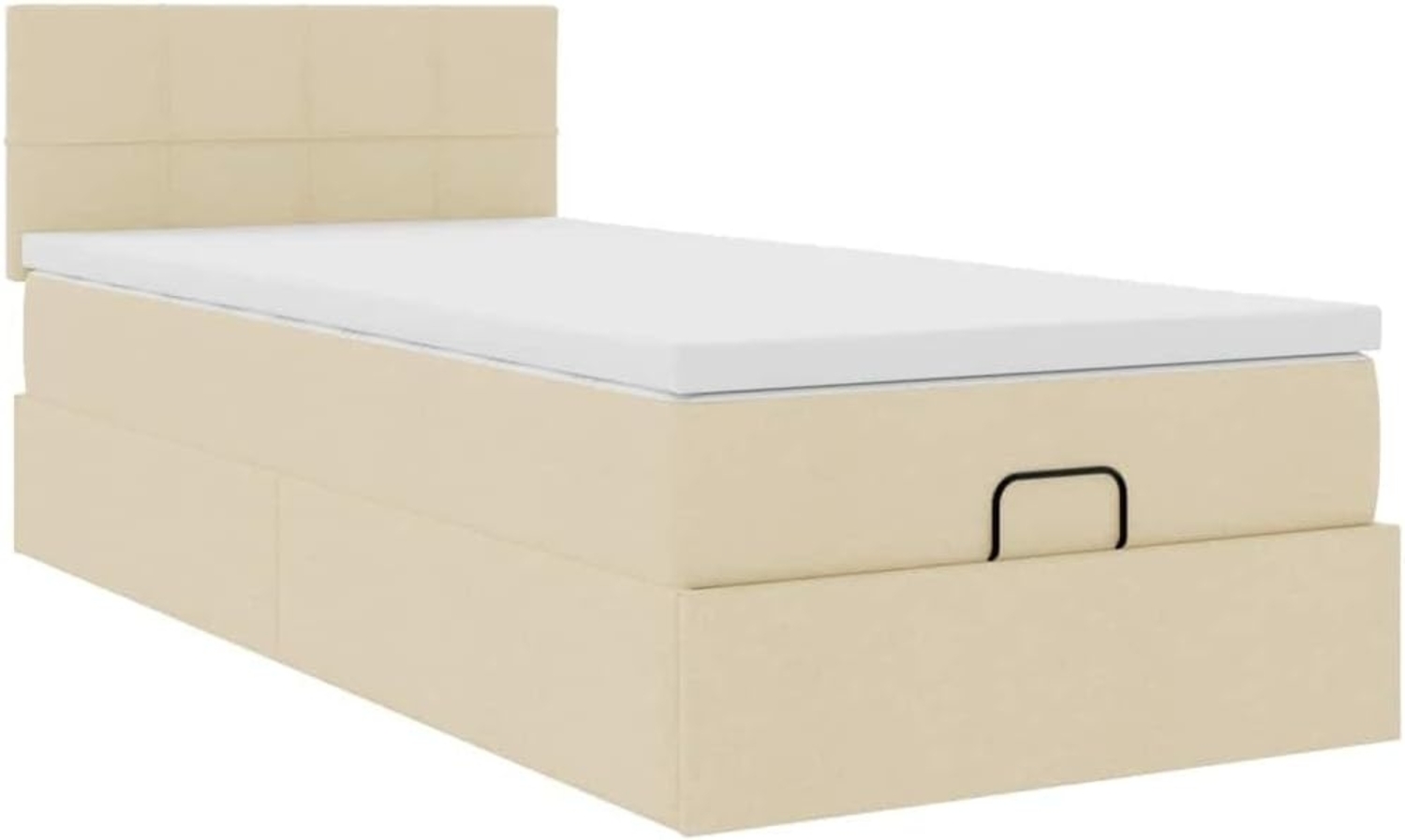 Ottoman-Bett mit Matratze Creme 90x200 cm Stoff 3311433 Bild 1