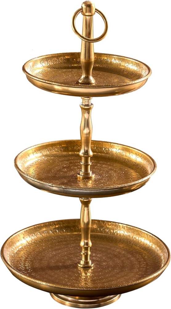 riess-ambiente Dekoetagere ORIENT 47cm gold (Einzelartikel, 1 St), Metall · Küche · Wohnzimmer · Obst · Schmuck Bild 1