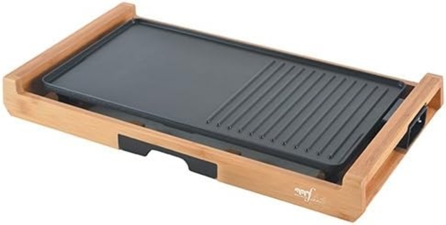 Melchioni 'Family Bamboo Grill' Elektrogrill, 1800 W, Bambus/Schwarz, Einheitsgröße Bild 1