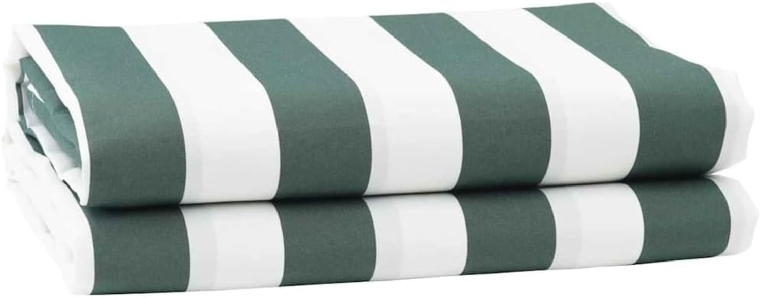 vidaXL Markisen-Ersatzstoff Grün und Weiß 10 x 1,6 m Stoff 42000833 Bild 1