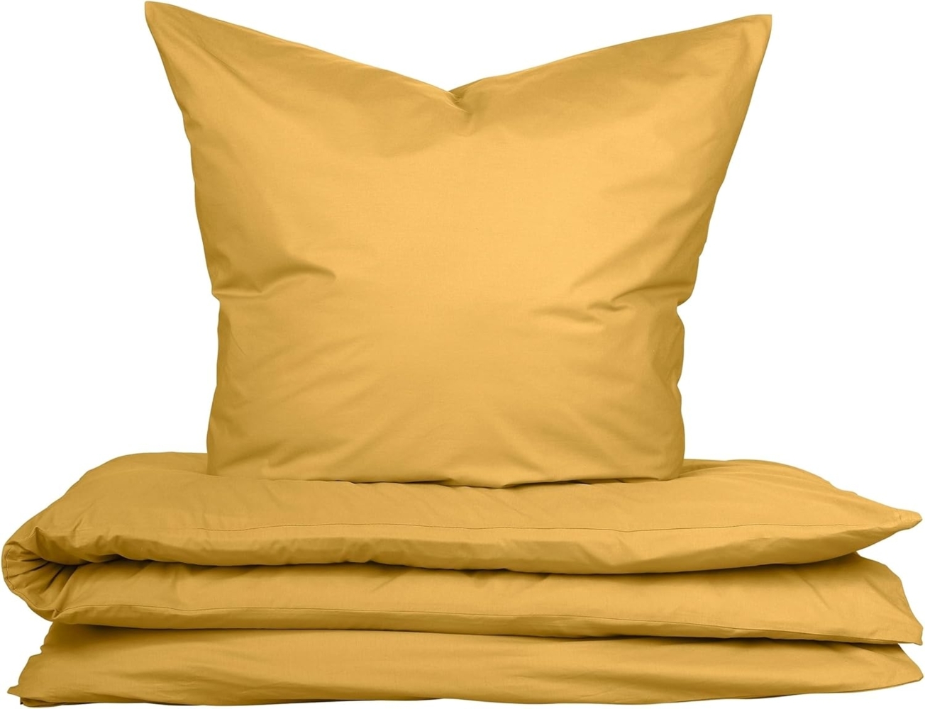 Uncover by Schiesser Bettwäscheset Soho - Renforcé - 2-teilig - 135 x 200 cm - Senf Bild 1