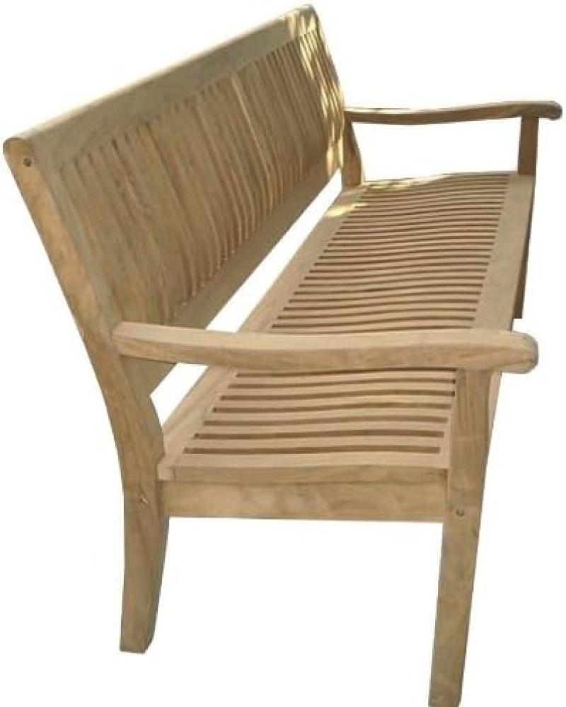 Premium Teak Gartenbank Kingsbury Teakbank Parkbank Armlehnen nachhaltig 150cm Bild 1