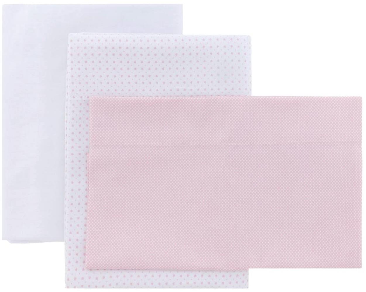 Cambrass - 3- Teiliges Set Für Babybett 120 x 180 x 1 cm Essentia Rosa Bild 1