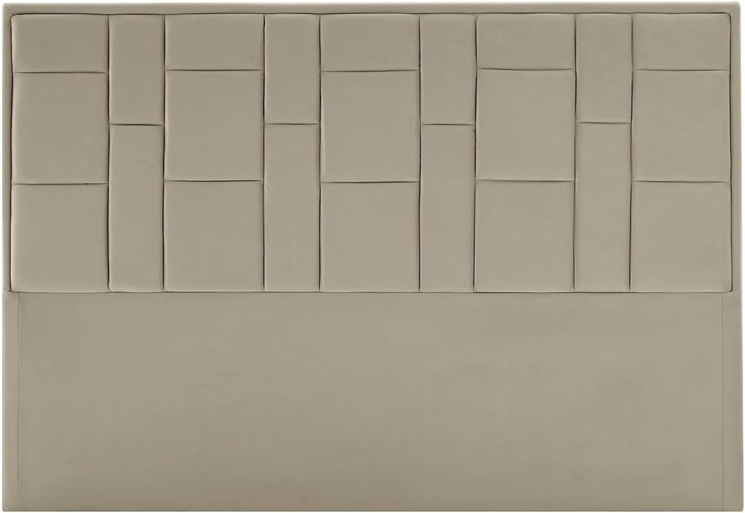 Vente-unique - Bettkopfteil - 180 cm - Samt - Taupe - HERMINE Bild 1