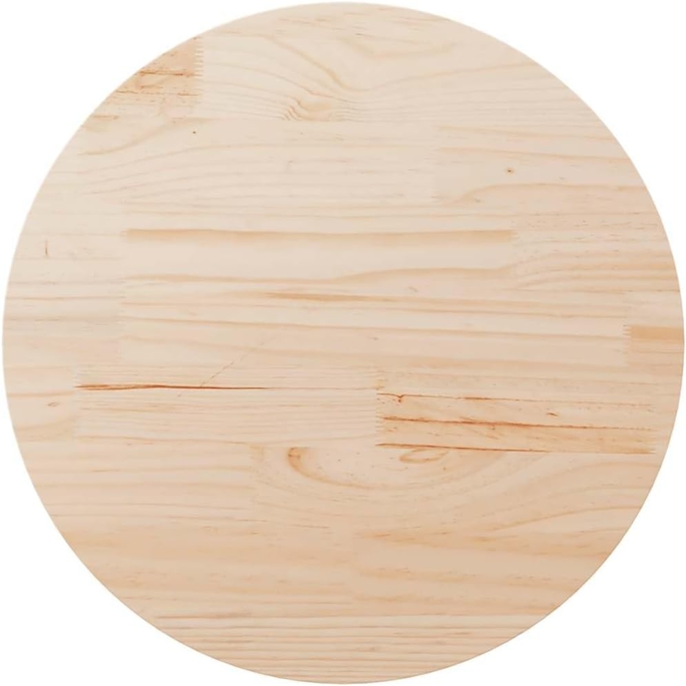 vidaXL Tischplatte Rund Ø90x3 cm Massivholz Kiefer 833673 Bild 1