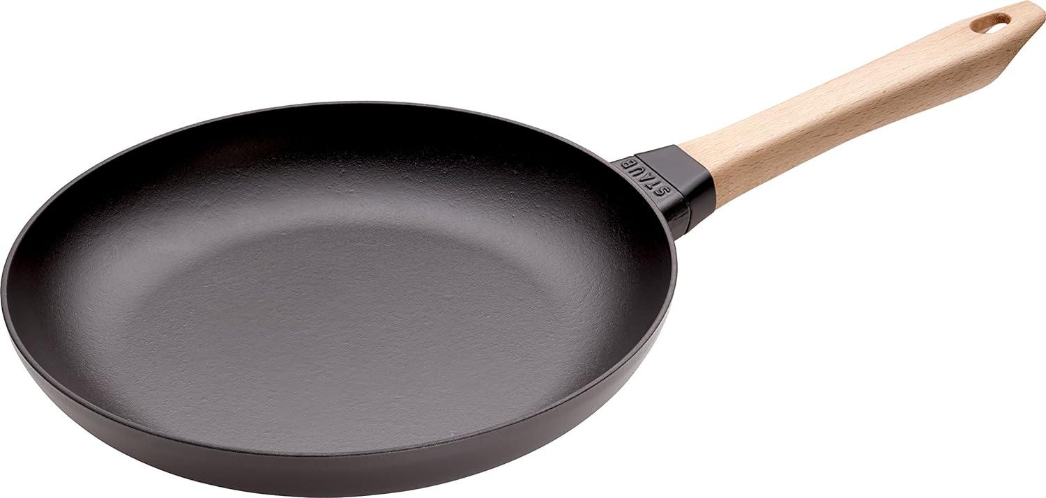 Staub Pans Bratpfanne mit Holzgriff, 28cm, schwarz 28 cm, Gusseisen, Schwarz Bild 1