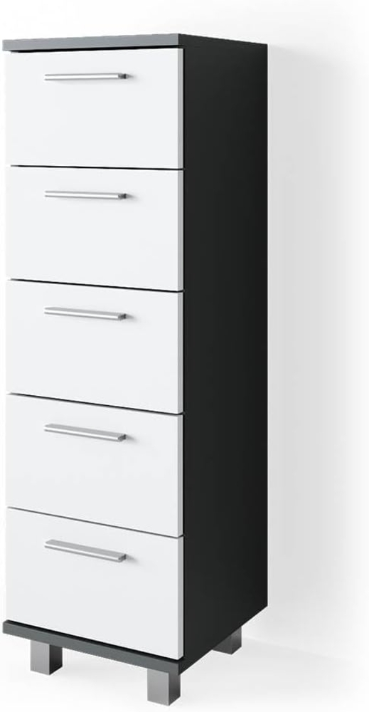 Badschrank Ilias Anthrazit 30 x 95 cm Vicco Bild 1