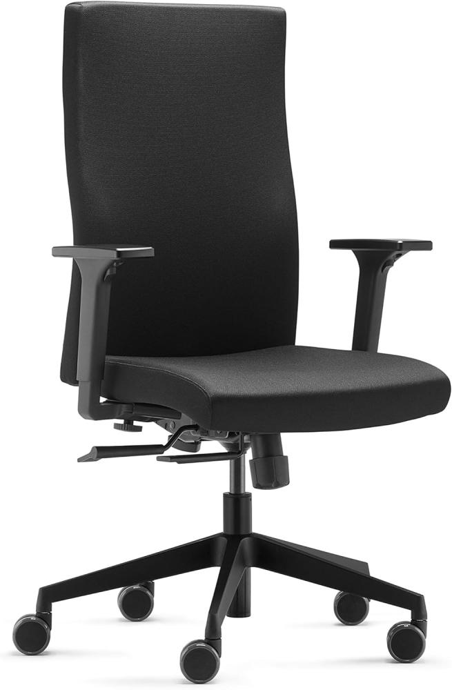 Bürodrehstuhl m.Synchrontechnik schwarz 420-530mm m.Armlehnen Trgf. 110kg "" Bild 1