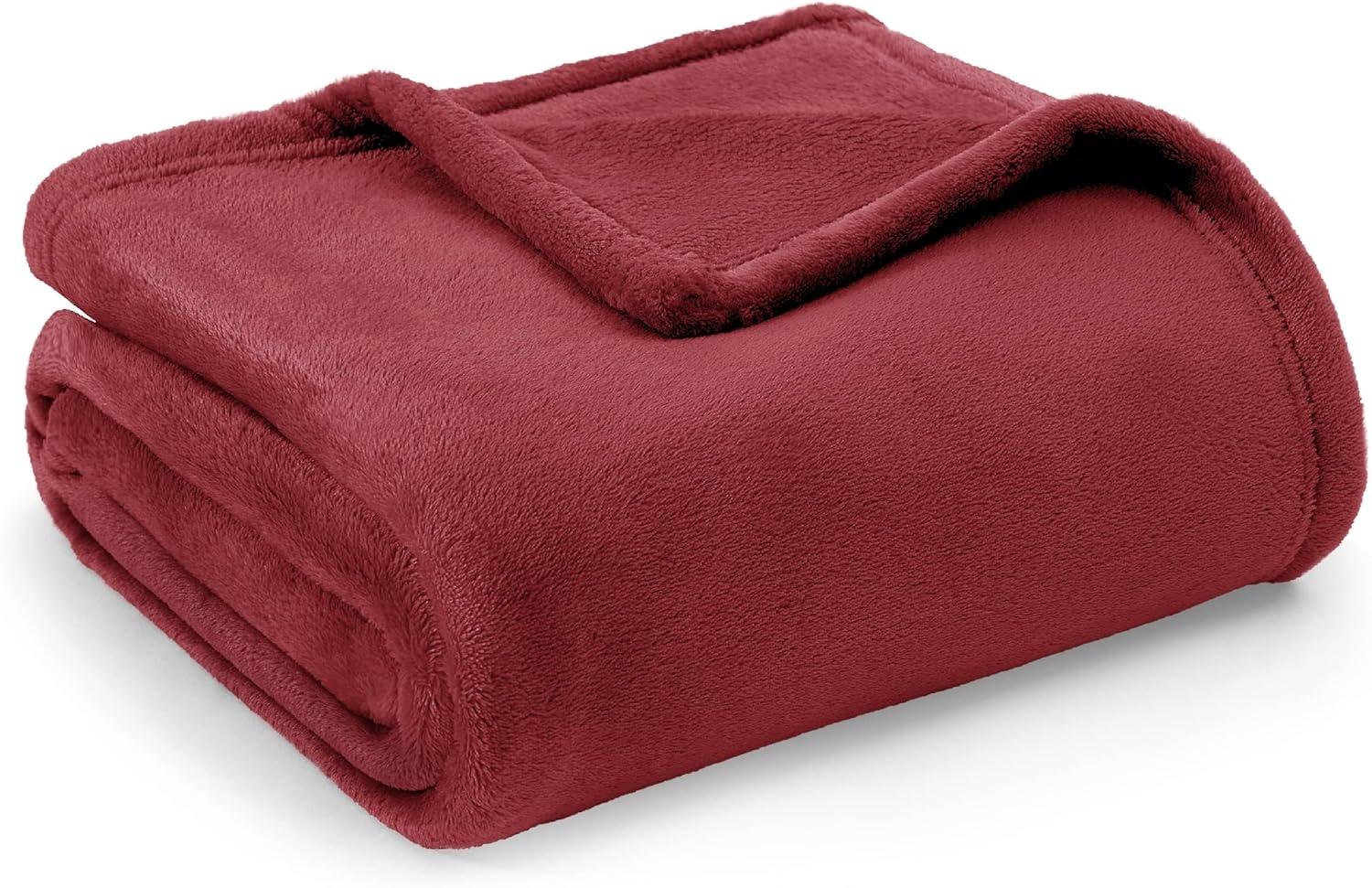 BEDSURE Kuscheldecke Flauschig Decke Fleecedecke - Wohndecke Warm Winter Weich, Sofadecke XL, Decke Couch Blanket, Wohn- & Kuscheldecken 150x200cm, Sofa überwurfdecke Rot Bild 1