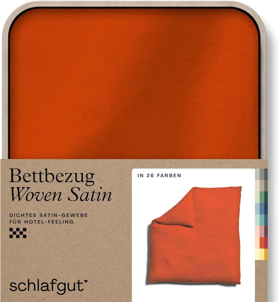 Schlafgut Woven Satin Bettwäsche|Bettbezug einzeln 200x200 cm| red-mid Bild 1