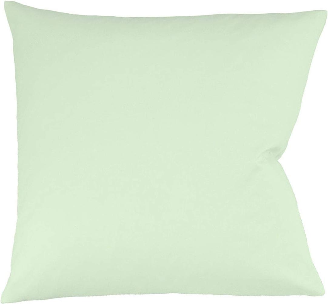 Fleuresse Interlock-Jersey-Kissenbezug uni colours pastellgrün 7059 Größe 40x40 cm Bild 1