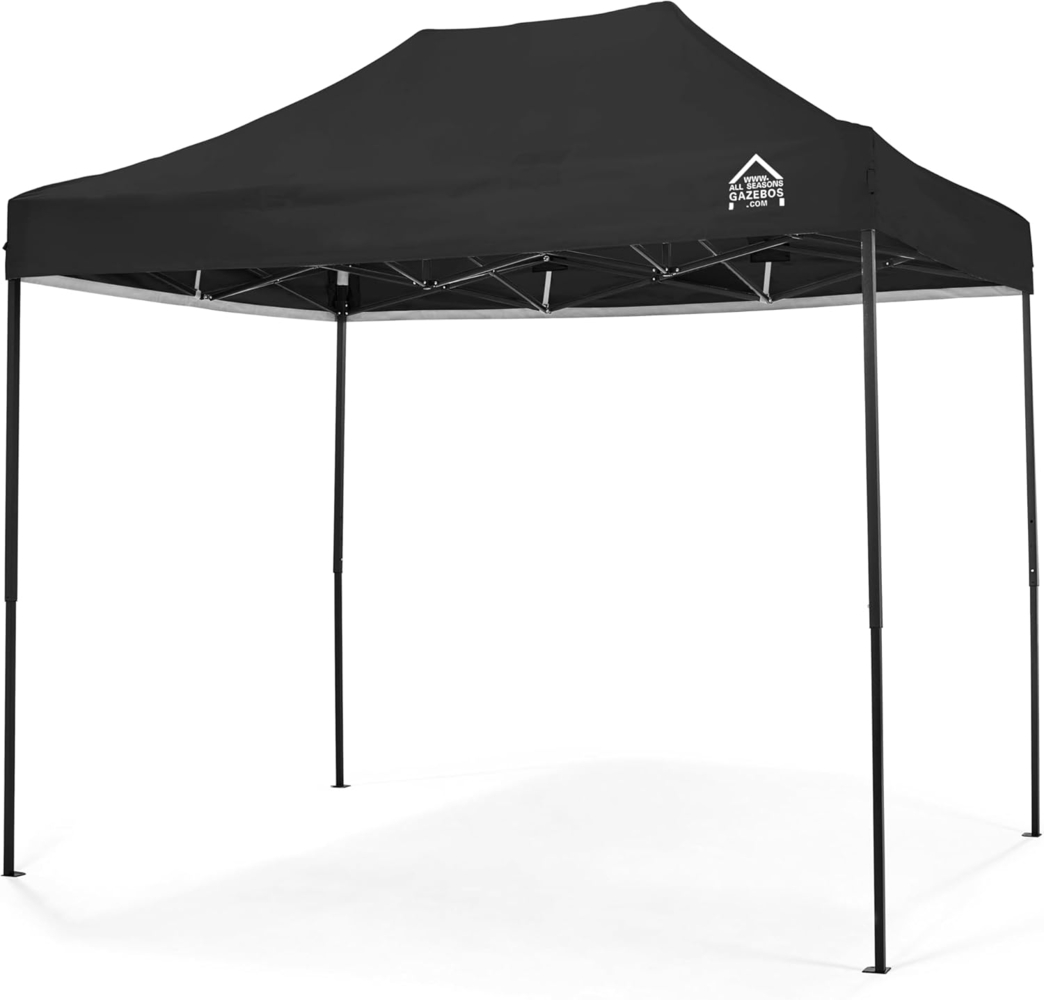 All Seasons Gazebos 3x2m vollständig wasserdichtes Faltpavillon - Schwarz Bild 1