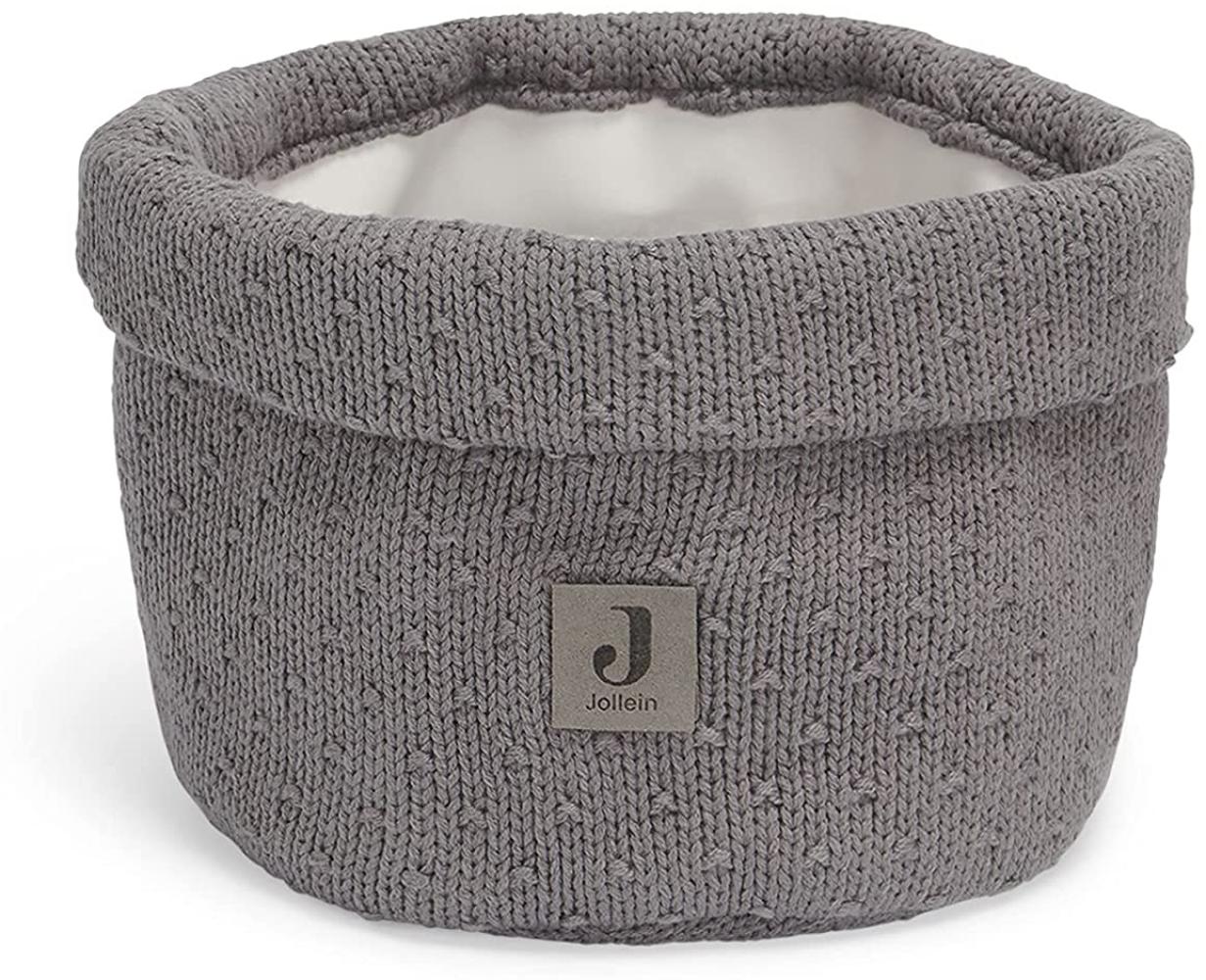 Jollein Bliss Knit Korb Storm Grey - Grau Bild 1