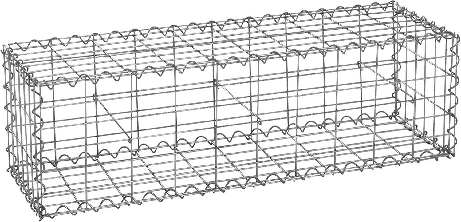 Gabione Steingabione Steinkorb 100x30x30 cm Wand Drahtkorb Metallkorb Mauer Bild 1