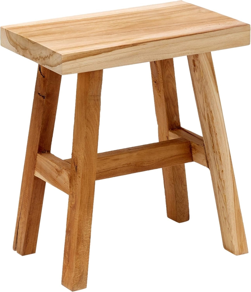 Hocker Dingklik aus Teakholz, 40x25x45 cm Bild 1