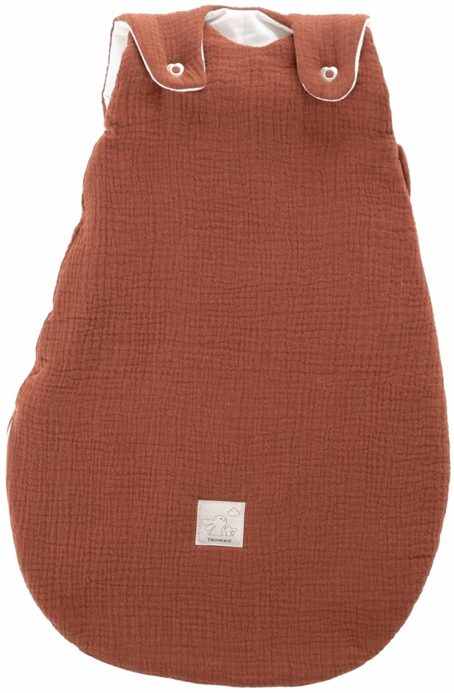 Träumeland Außenschlafsack LIEBMICH Baumwollmusselin terrakotta Größe 56/62 Bild 1