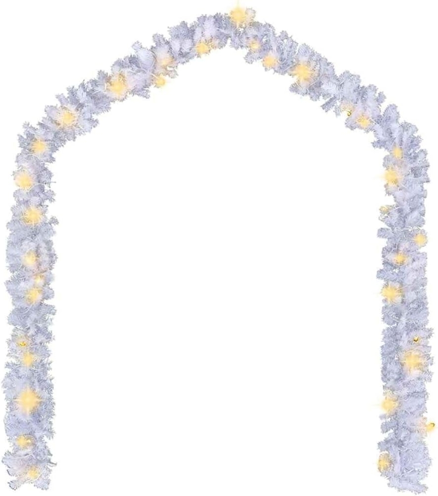 vidaXL Weihnachtsgirlande mit LED-Lichtern 5 m Weiß 284311 Bild 1
