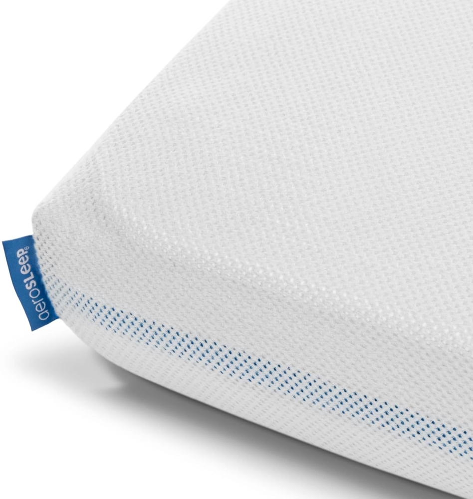 AeroSleep - SafeSleep Spannlaken Babybett - Optimale Atmung - Wärmeregulierung - Maschinenwaschbar - 160x70 cm - Weiß Bild 1