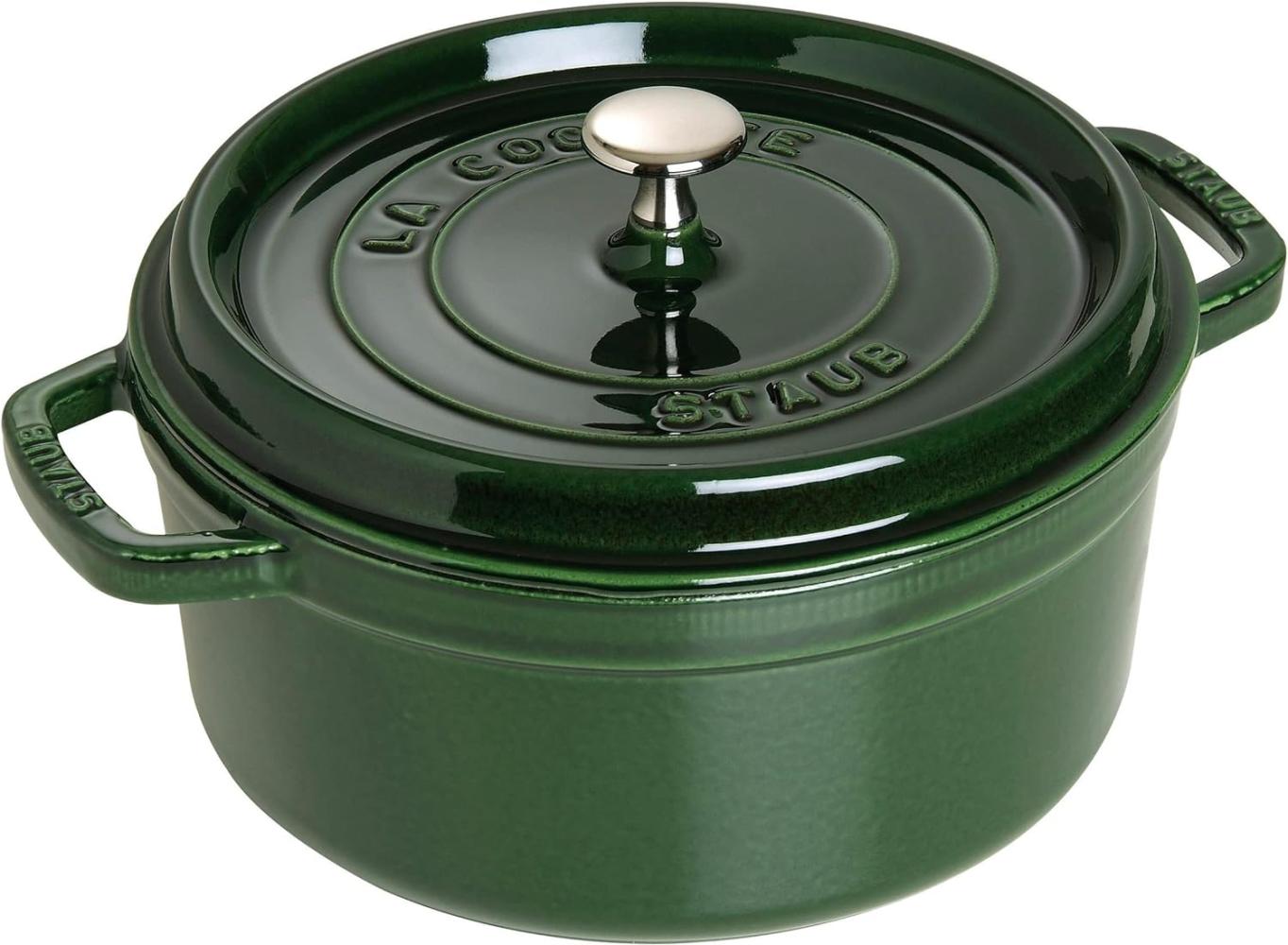 Staub La Cocotte Cocotte 24 cm, rund, Basilikum-Grün, Gusseisen Bild 1