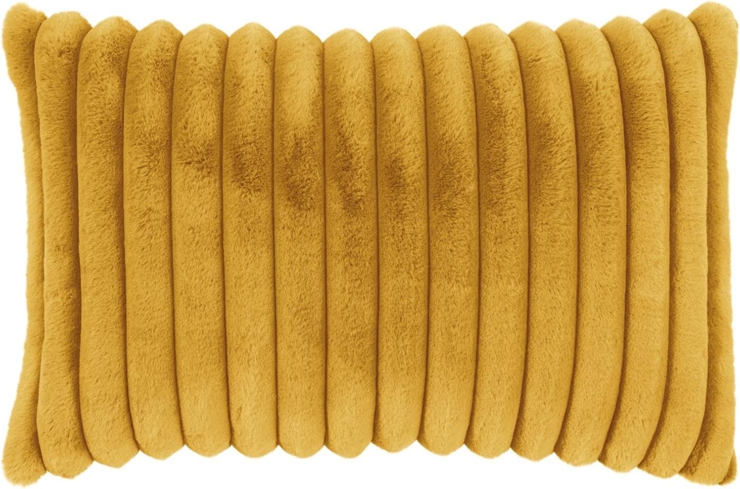 MAGMA Kissenhülle RAYA Fellimitat Streifen Look senf ca. 40x60 cm Bild 1