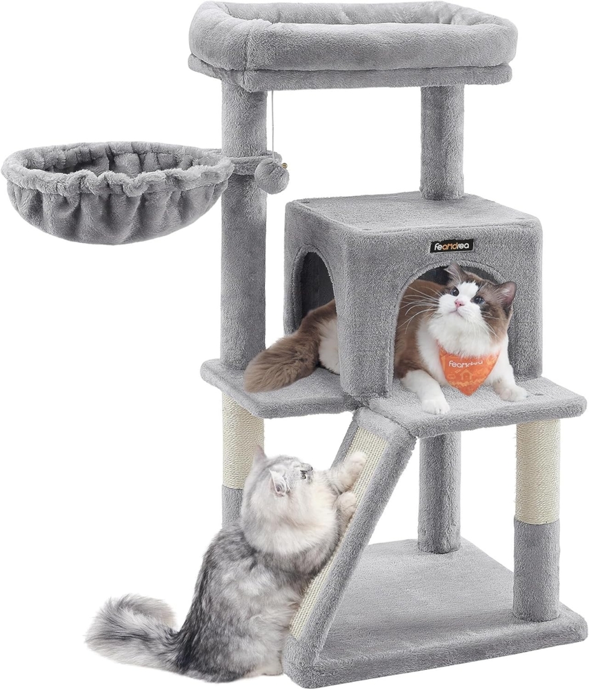 Feandrea Kratzbaum mit großer Aussichtsplattform, Kratzbrett von Songmics PCT51W Bild 1