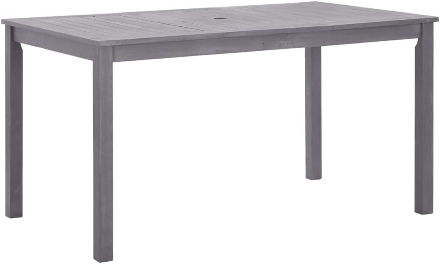 vidaXL Gartentisch Grau 140x80x74 cm Massivholz Akazie 311849 Bild 1