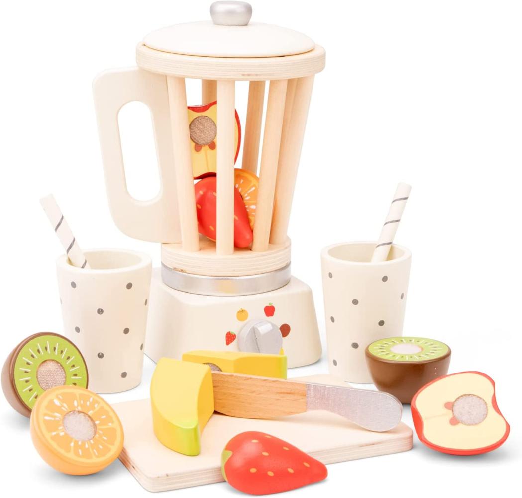 New Classic Toys Blender junior 20,4 x 13,7 cm Holz 10-teilig Bild 1