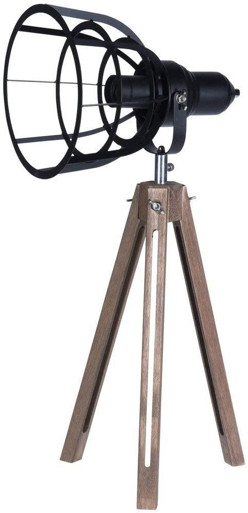 Stehleuchte, Loft-Stil, 3 Holzbeine, industrielle Dekoration - Home Styling Collection Bild 1