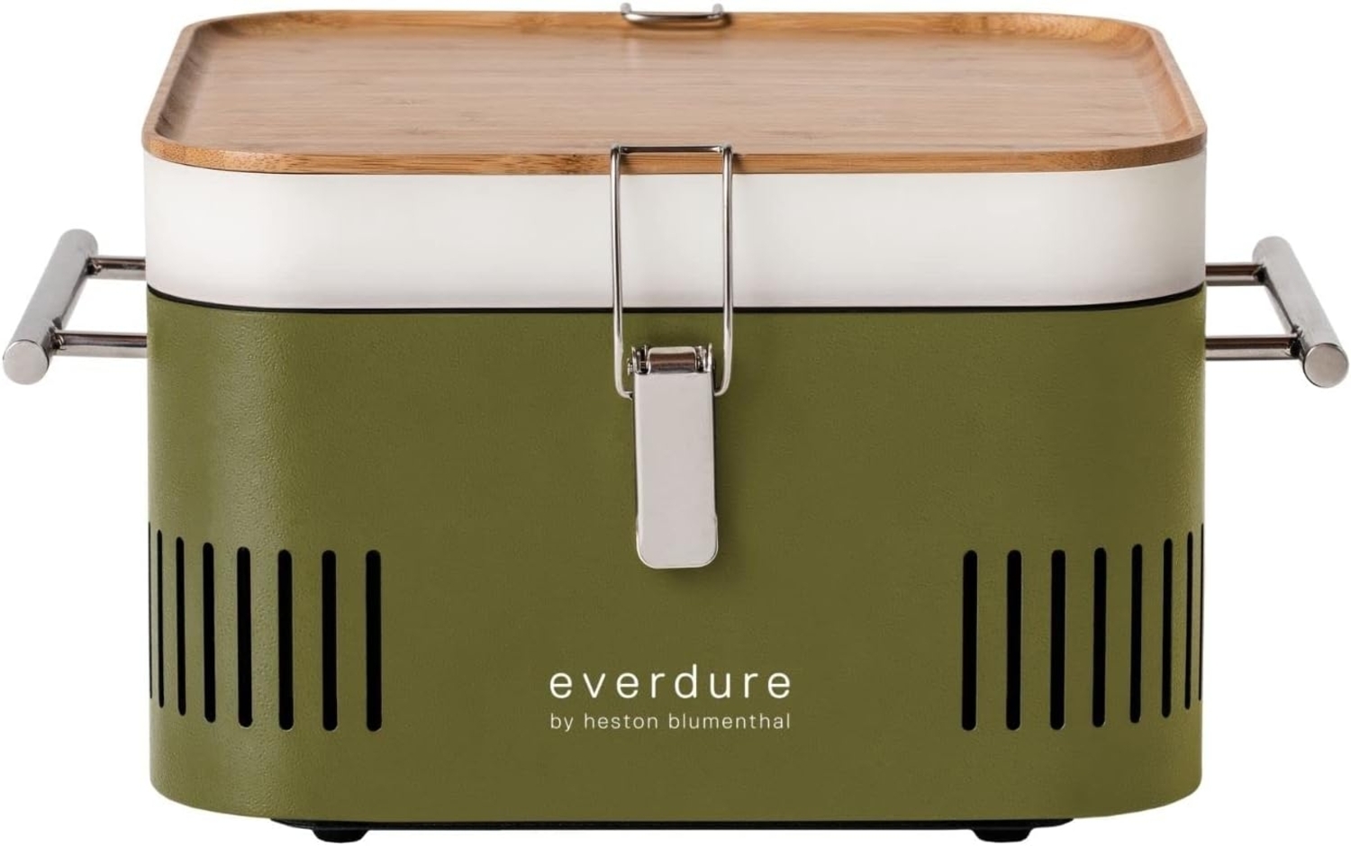 Everdure 'Cube' tragbarer Holzkohlegrill, Khaki, 38 x 32 x 22 cm Bild 1