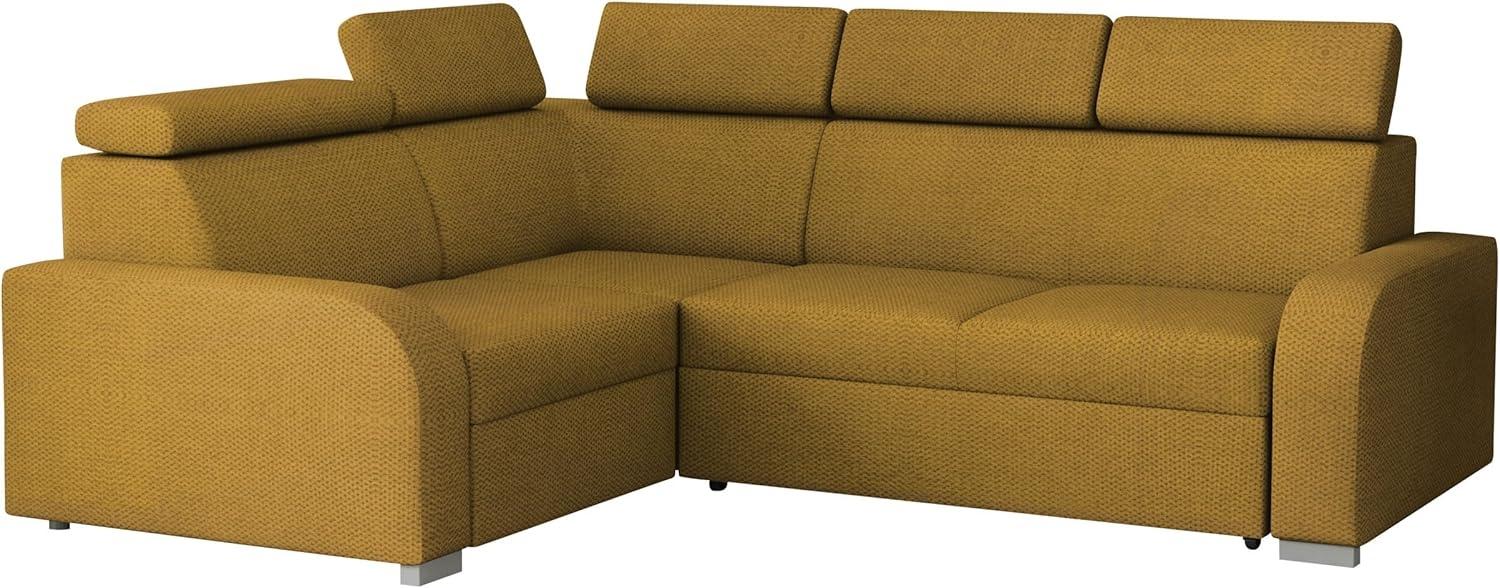 Ecksofa Apollo 2rR1 80 mit Schlaffunktion, L-Form, Einstellbare Kopfstützen (Farbe: Crown 10) Bild 1