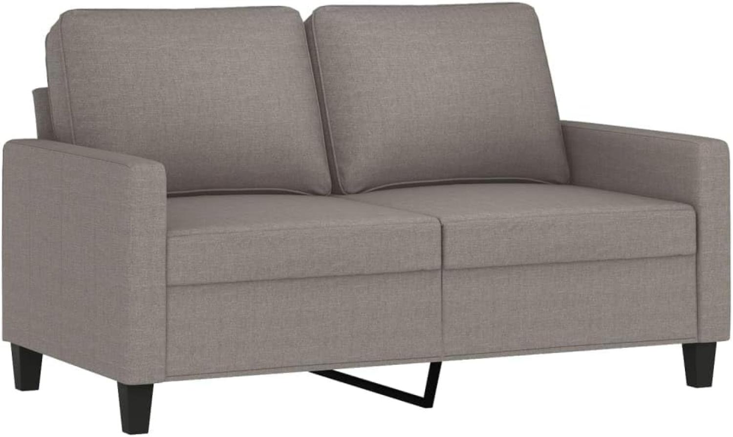 vidaXL 2-Sitzer-Sofa Taupe 120 cm Stoff Bild 1