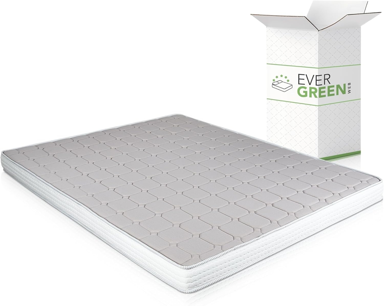 EVERGREENWEB Memory-Foam-Doppelmatratze für Schlafsofa, 14 cm hoch, orthopädische Wasserschaummatratze, hypoallergene und ergonimische Matratze mit weißem Bezug 140x190 – DAYBED Bild 1