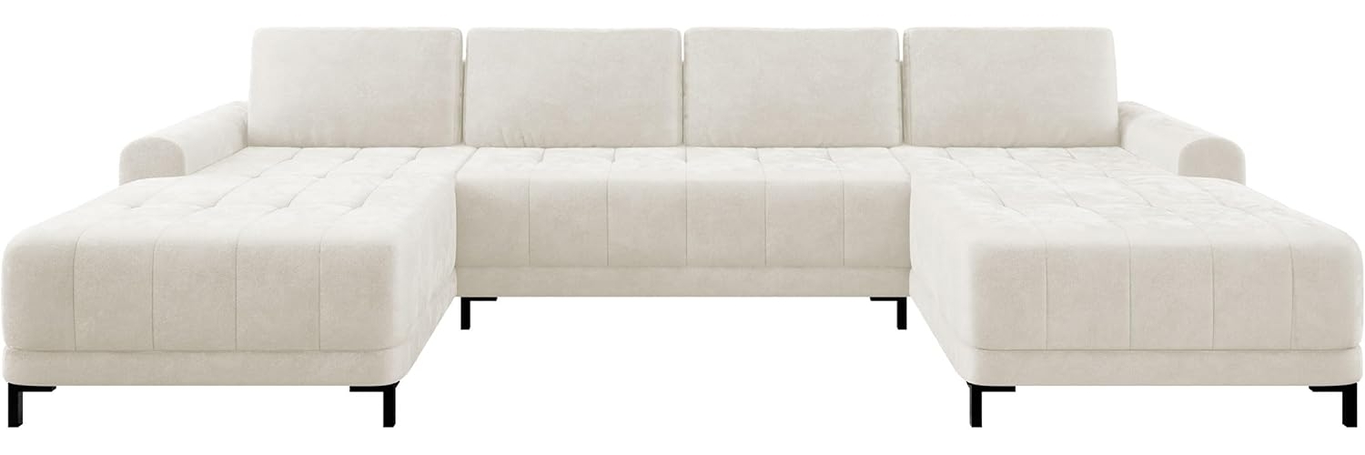 Wohnlandschaft Aurezi XL mit Bettkasten und Schlaffunktion (Farbe: Velo 621) Bild 1