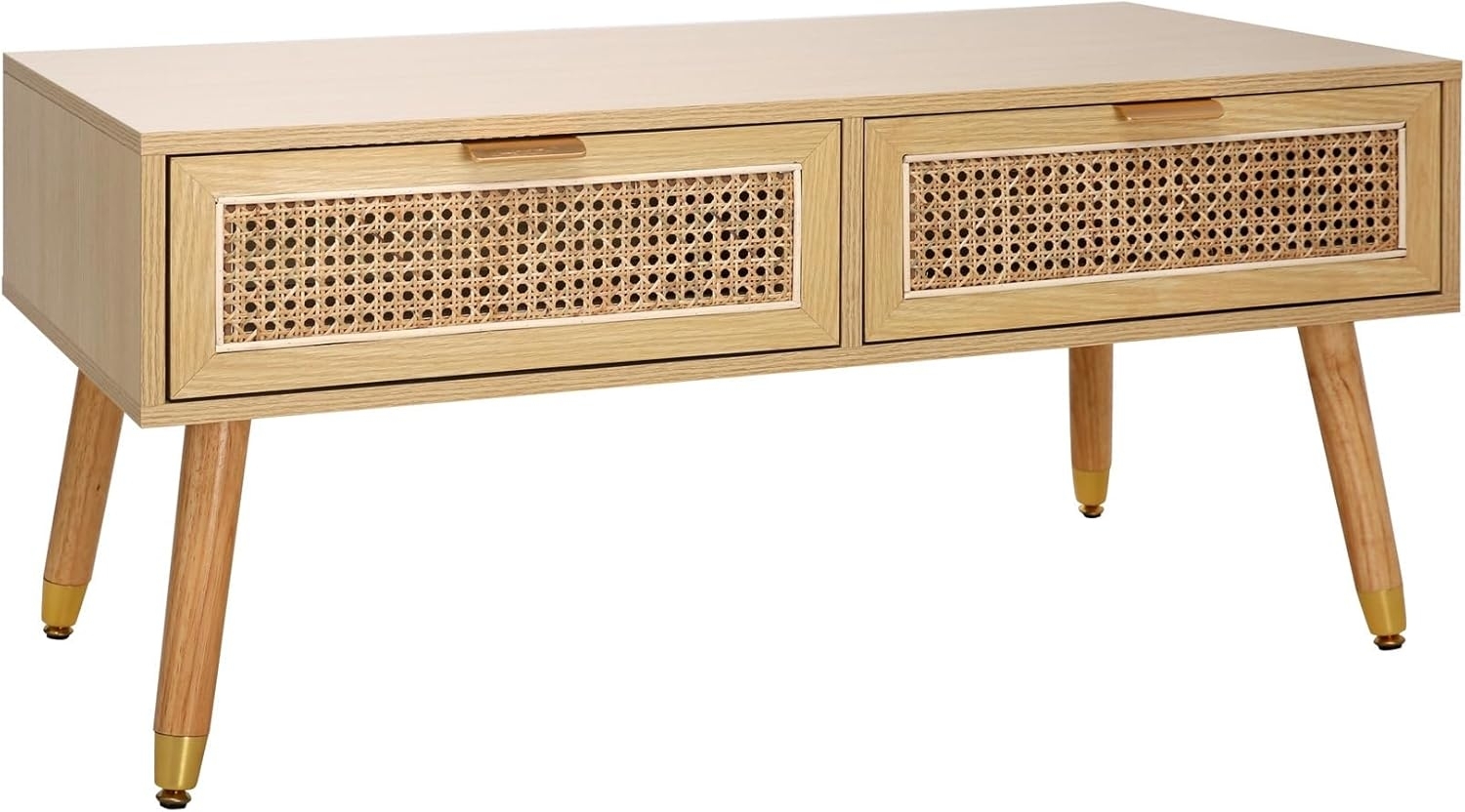 riess-ambiente Couchtisch VIENNA 100cm natur (Einzelartikel, 1-St), Wohnzimmer · MDF · Metall · Wiener Geflecht · Retro Design Bild 1