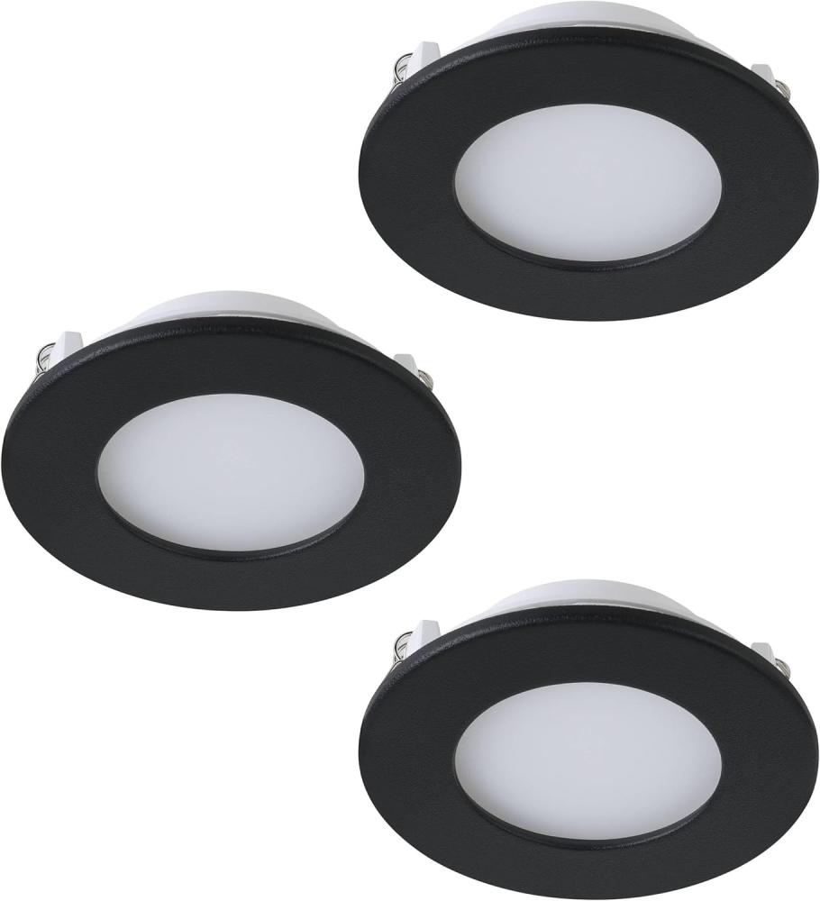 Eglo 900105 LED Einbauleuchte FUEVA-Z schwarz H:2. 6 Ø:8. 5cm rund IP20/44 dimmbar 2700-6500K mit Connect-Z Funktion Bild 1