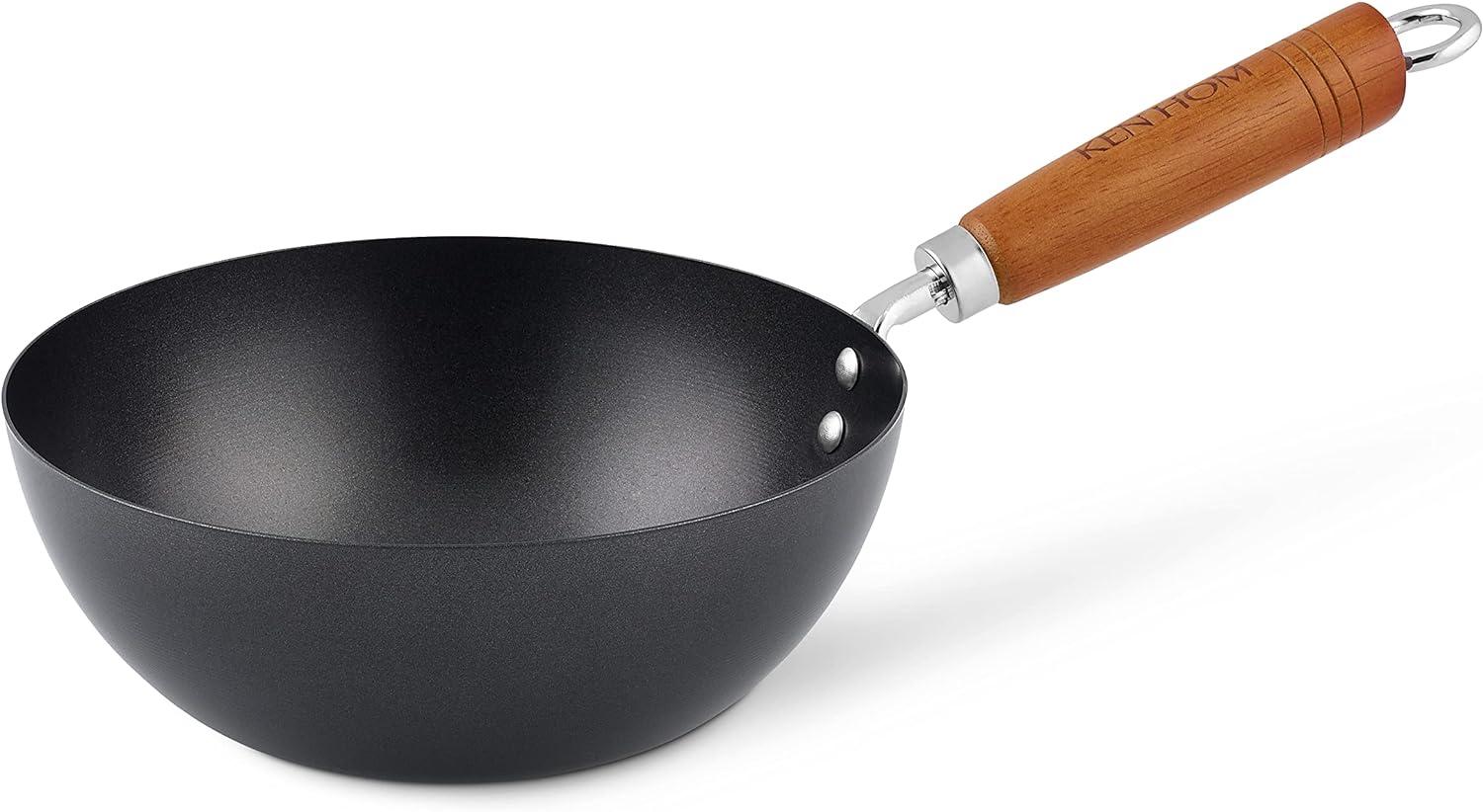 Ken Hom KH320001 Rund Wok-/Bratpfanne Schwarz Karbonstahl Keramik Gas Halogen Induktion Holz Bild 1