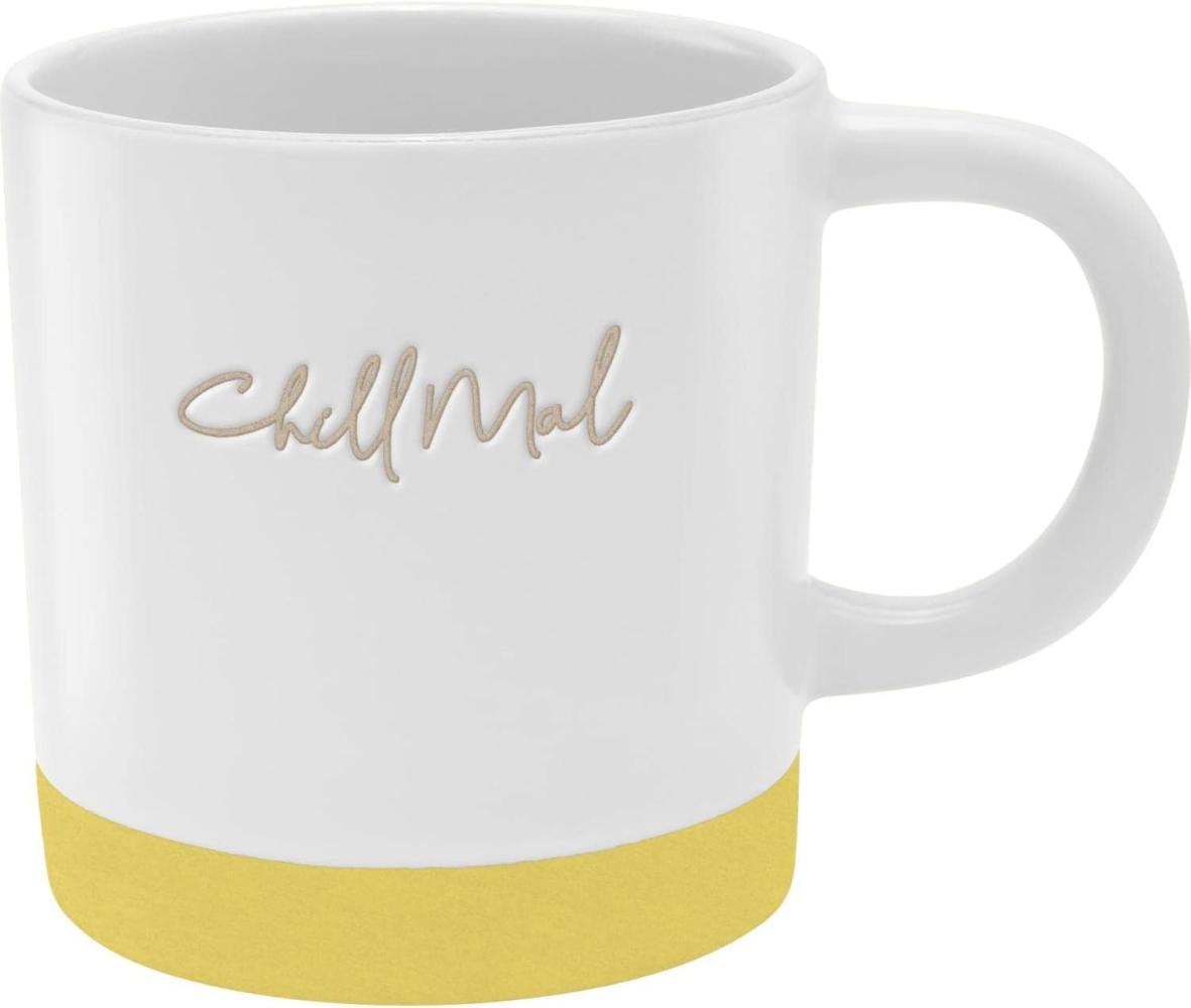 GRUSS & CO Tasse mit Gravur "Chill mal" | Steinzeug, 40 cl, mehrfarbig | Geschenk Freunde | 48433 Bild 1