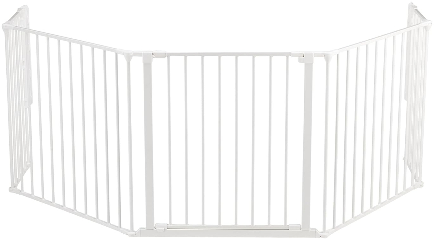 Baby Dan Konfigurationsgitter / Kaminschutzgitter Flex XL 90 - 278 cm - Hergestellt in Dänemark + TÜV/GS geprüft, Farbe: Weiß Bild 1