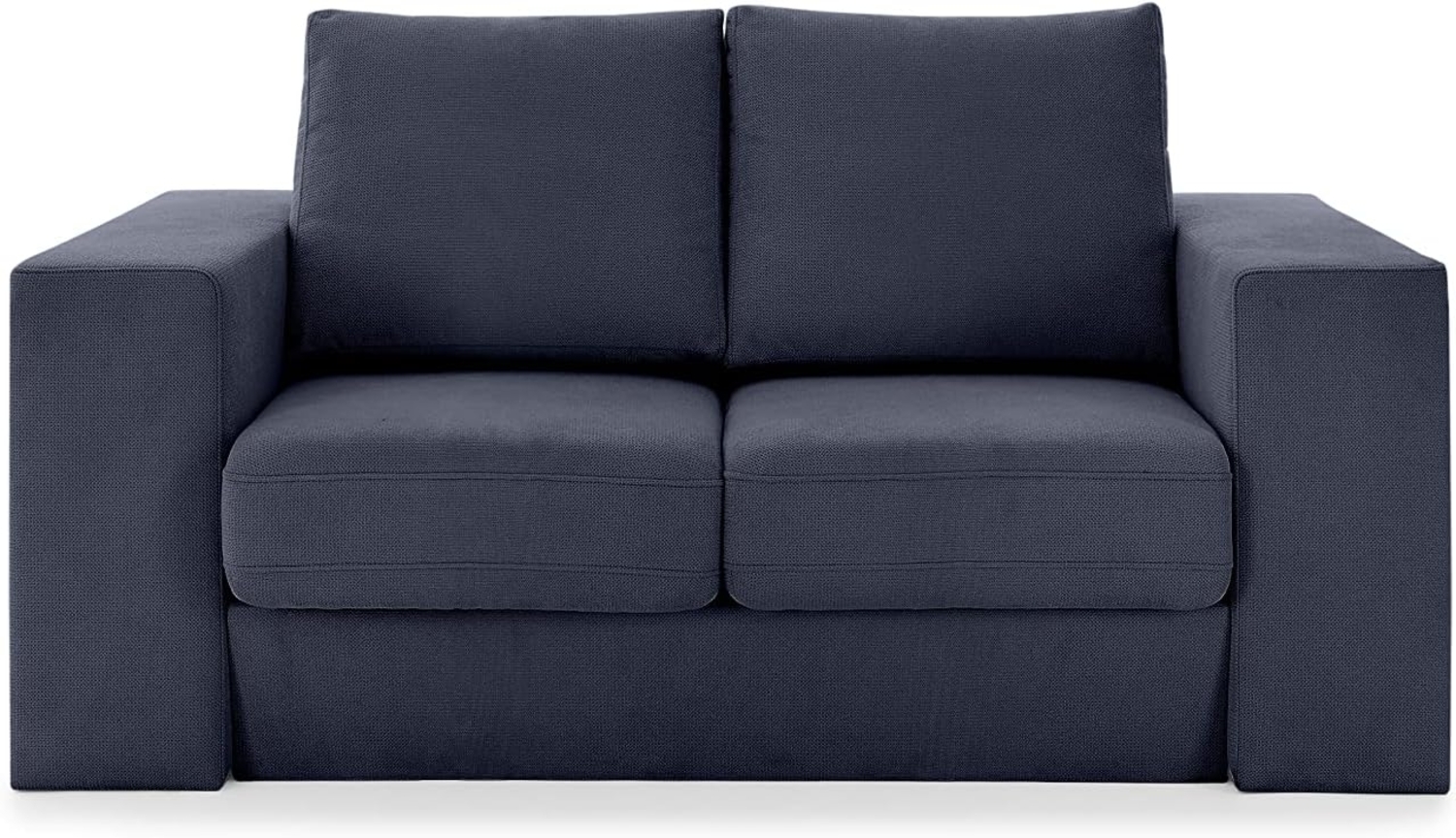 LOOKS by Wolfgang Joop Looks V-1 Designer Sofa mit Hockern, 2 Sitzer Couch, Funktionssofa, dunkelblau, Sitzbreite 120 cm Bild 1