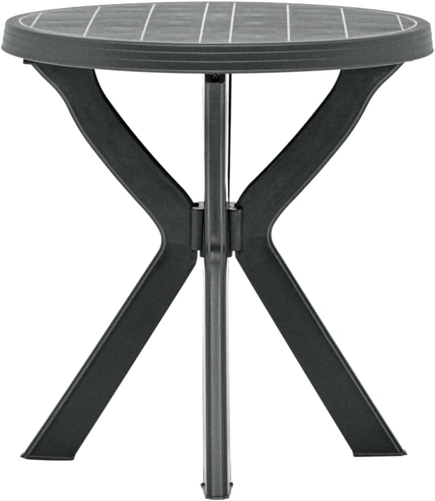 vidaXL Bistrotisch Anthrazit Ø70 cm Kunststoff 48798 Bild 1