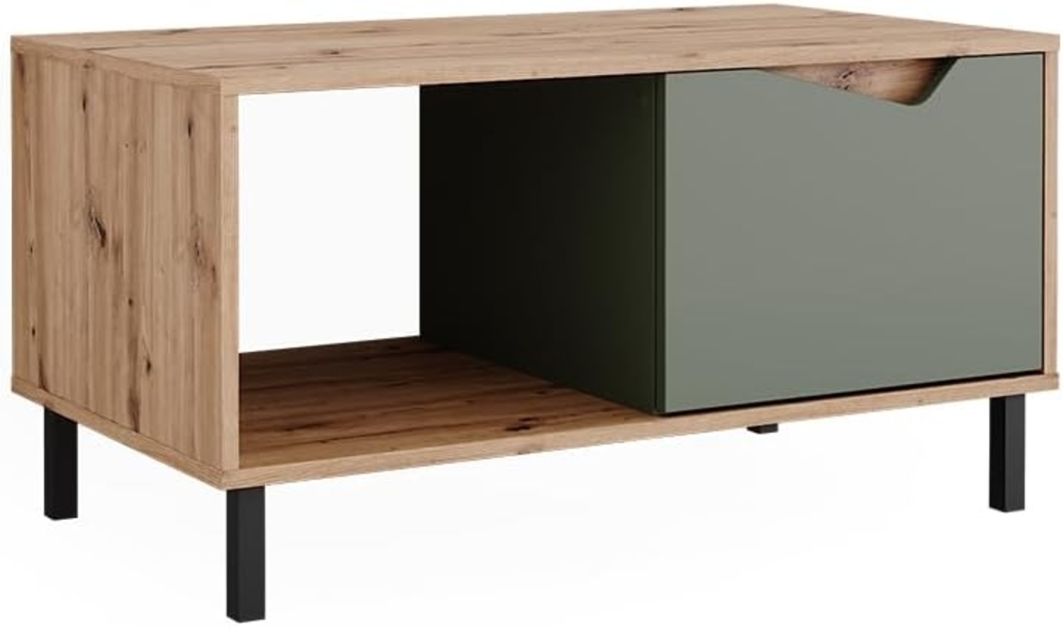 Couchtisch Marelle Grün/Artisan 90 x 50 cm mit 1 Tür Vicco Bild 1